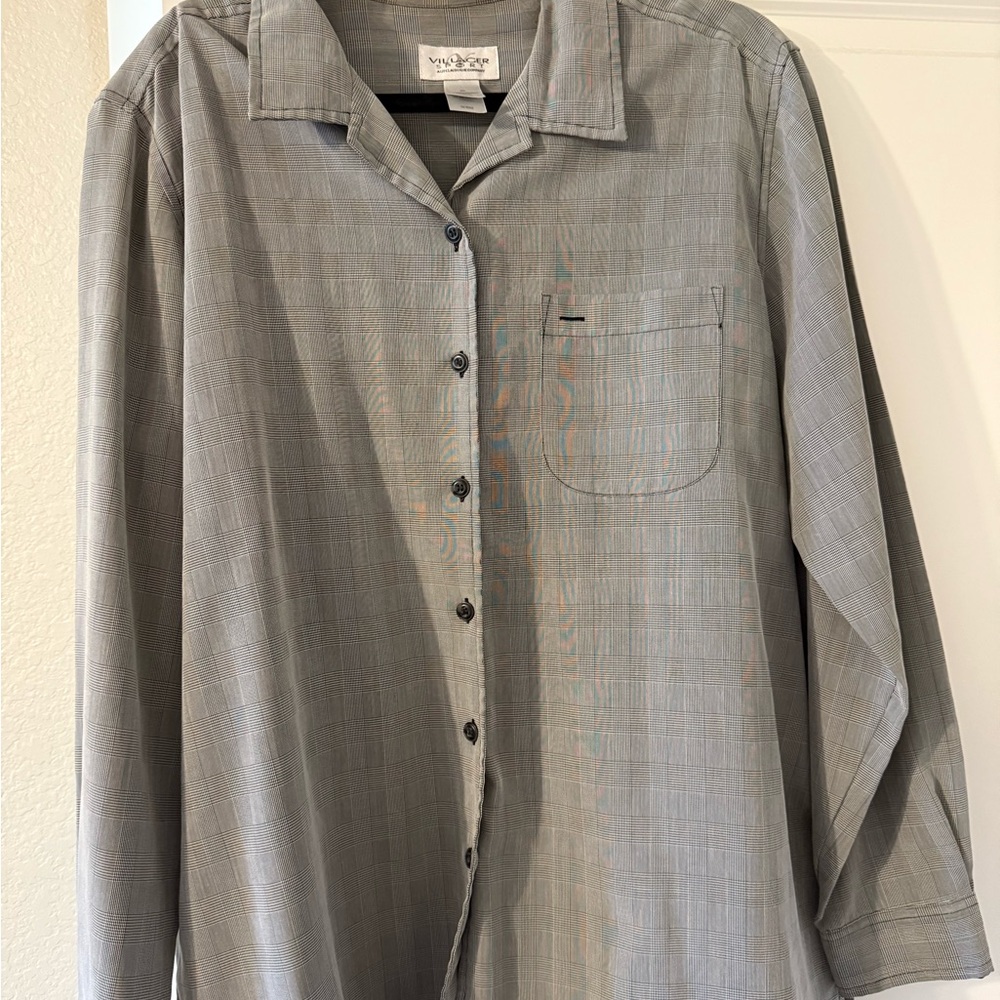 Gray Button-Up Shirt